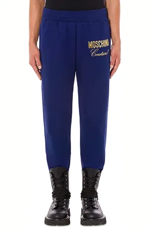 Moschino Couture Organic Fleece Joggers Blue