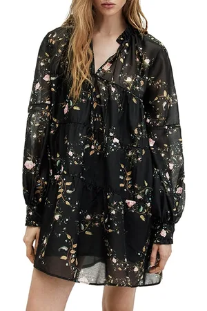 AllSaints Mindy Oto Dress Black