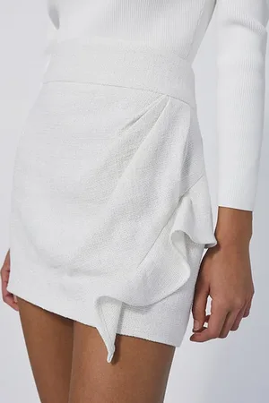 IRO Yoni Mini Skirt In White/silver