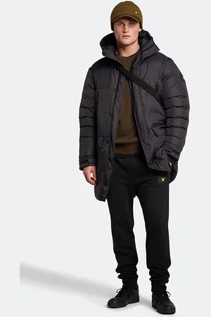 Lyle & Scott Long Line Internal Padded Jacket Z865 Jet Black