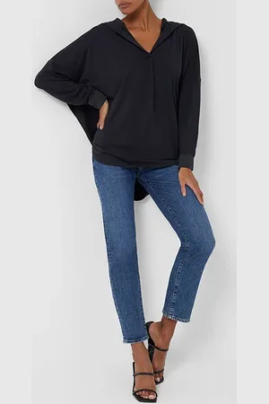 French Connection Renya Modal Jersey Hoodie Black