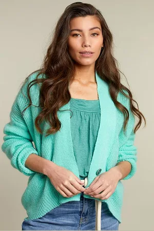 River Woods Green V-neck Cardigan