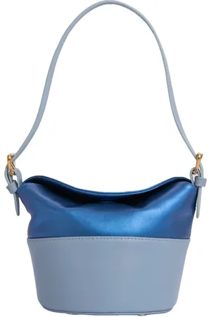 By Far Mini Jamie Light Blue Pearl Shine Leather