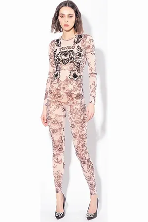 Pinko Tatuato Jumpsuit Nude/black