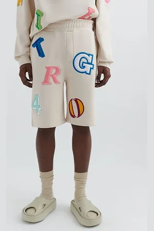 Axel Arigato Inferno Monogram Shorts Pale Beige