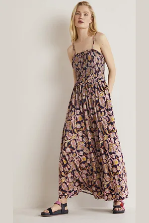 Boden Strapless Jersey Maxi Dress Nav
