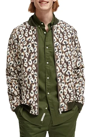 Scotch&Soda Reversible Bomber Jacket Taupe Animal