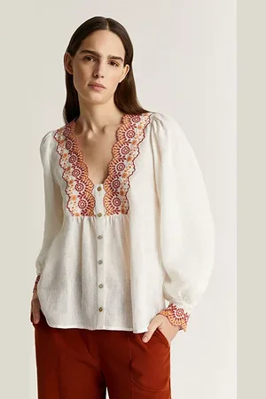 SCALPERS Chest Emb Shirt White