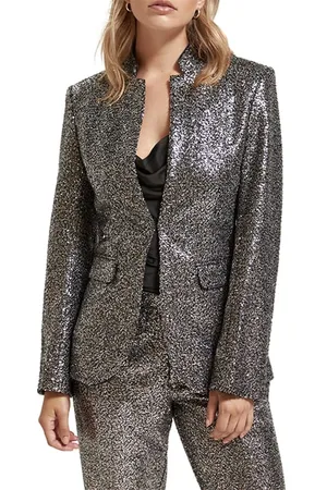 Scotch&Soda Blazer In Mixed Sequins Black