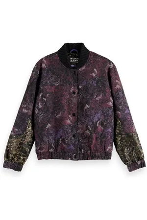 Scotch&Soda Jacquard Bomber Jacket Midnight Slate