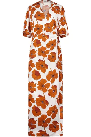 ANOTHER LABEL Camille Dress S/s Pumpkin Flower