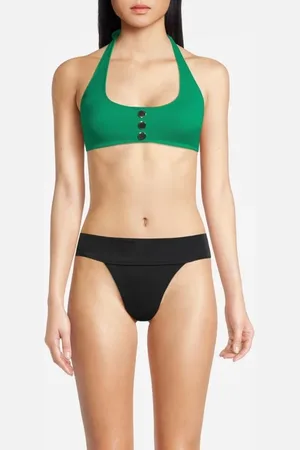 Reiss Iris-halterneck Bikini Green