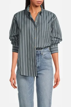 Scotch&Soda Boyfriend Shirt W/ Button Dtl Balsam Green/orchid Petal