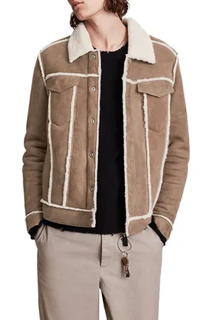 AllSaints Hayle Shearling Jack Mocha/natural