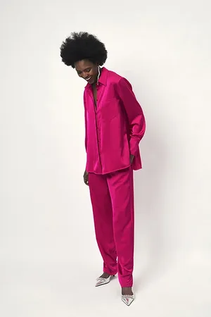 Dante 6 Louda Button Up Long Shirt Luminous Pink