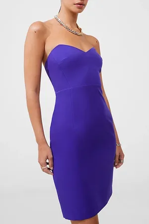 French Connection Echo Crepe Midi Dress Blue