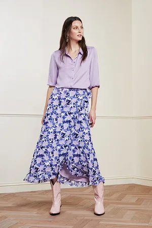 Fabienne Chapot Bobo Frill Skirt Cream White/lilac