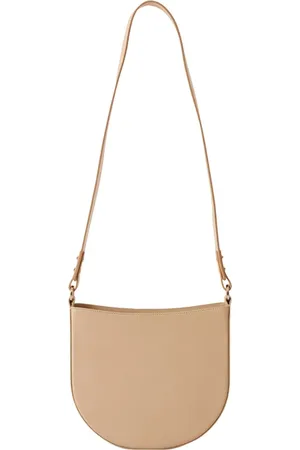 Closed Half Round Bag Grain Beige