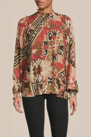 Summum Woman Top Patchwork Viscose Rouge