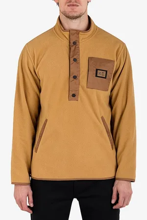 Hurley Loma Wndchill 1/4 Snap Fleece Earthstone