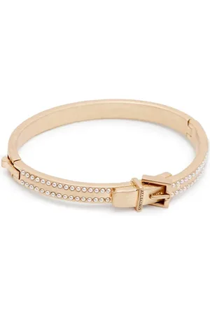 AllSaints Brea Bead Bckl Brclt Warm Brass/white
