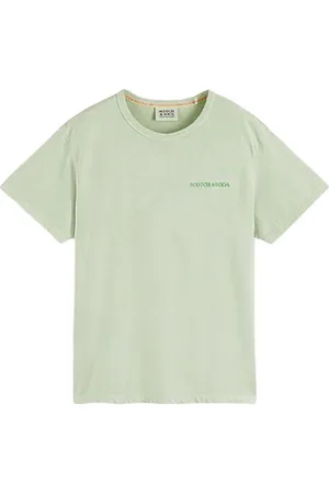 Scotch&Soda Plant-dyed Unisex T-shirt In Organic Cotton Mint