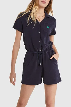 ICODE Navy Terry Cloth Playsuit