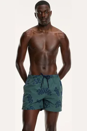 Shiwi Men Swim Shorts Nick Embroidery Smokey Green