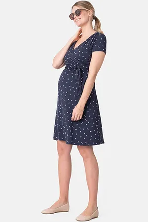 Séraphine Maternity Wrap Dress Navy
