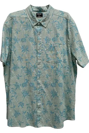 Hurley Oao Stretch Print Short Sleeve Bliss Blue