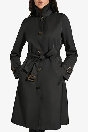 DKNY Bttndown W/blt Trnch Black