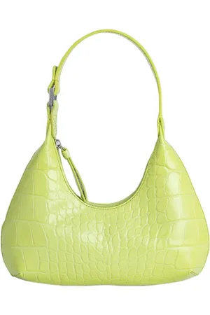 By Far Baby Amber Matcha Croco Embossed Leather