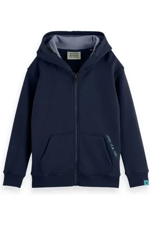 Scotch&Soda Relaxed Fit Zip-through Hoodie In Organic Cotton Night