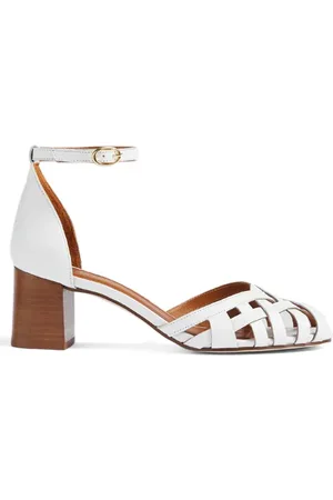 LK Bennett Fs Noemia Heel Plaited Fr Ecru