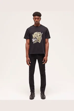The Kooples T-shirt Mc Tiger Broderie Black-antic Gold