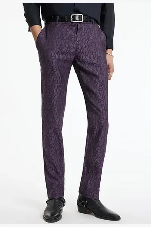 John Varvatos Slim Fit Pants With Welt Hip Pocket And Purple Haze