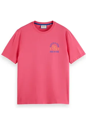 Scotch&Soda Left Chest Artwork T-shirt Tropical Pink