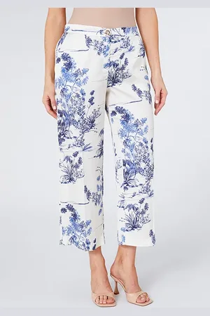 Elena Miro Printed Cropped Trousers Fantasy
