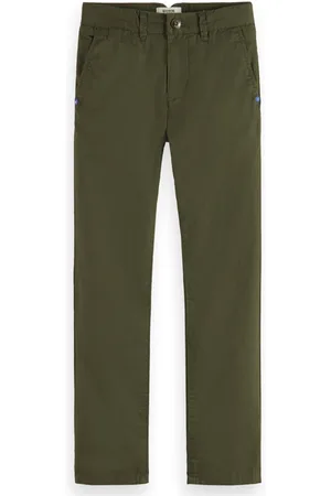 Scotch&Soda Regular Slim-fit - Peached Pima Cotton Chino Military