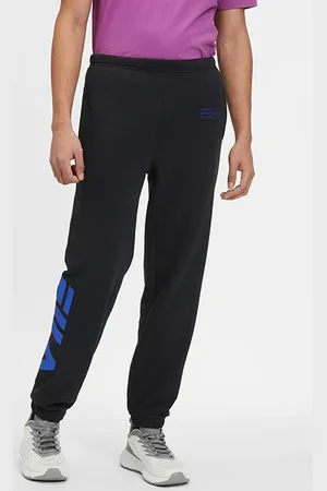Fila Cuffed Sweatpants With Transfer And Embroidery Detail Black