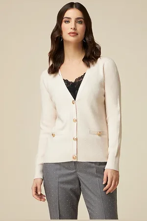 Oltre Cardigan With Uniform Button White