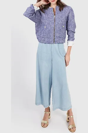 ICODE Electric Blue Tweed-style Jacket