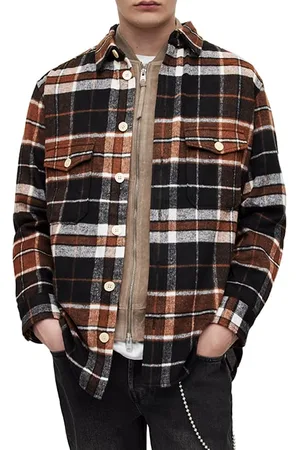 AllSaints Caribou Ls Shirt Jet Black