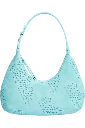 By Far Baby Amber Aqua Perforated Suede Leather