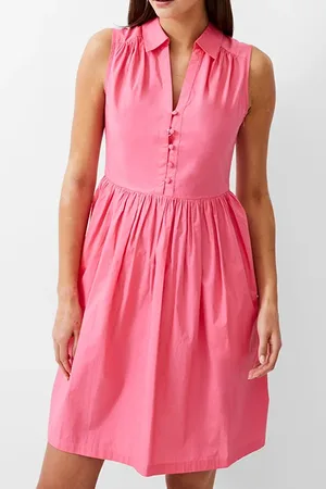 French Connection Sleeveless Smock Dress Knee Camellia