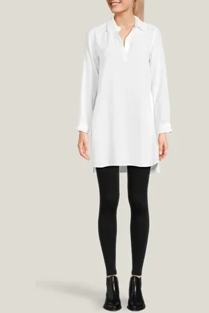 Bella Dahl Long Sleeve A-line Dress White