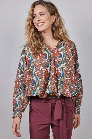 DIDI Blouse Lima Print Offwhite With Colorful Paisley