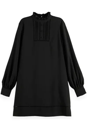 Scotch&Soda Ruffled Collar Mini Dress Black