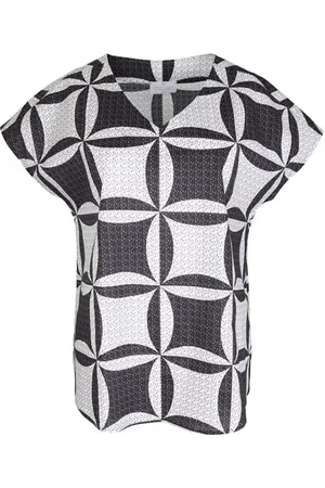 MUCHO GUSTO Blouse Carlo Forte Black White Black, White