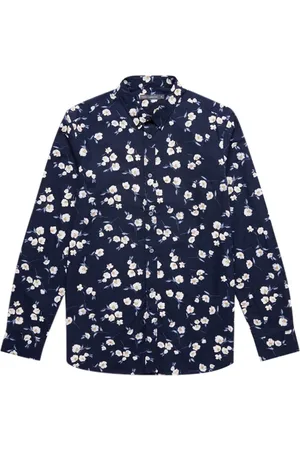 French Connection Large Floral Ls Marine